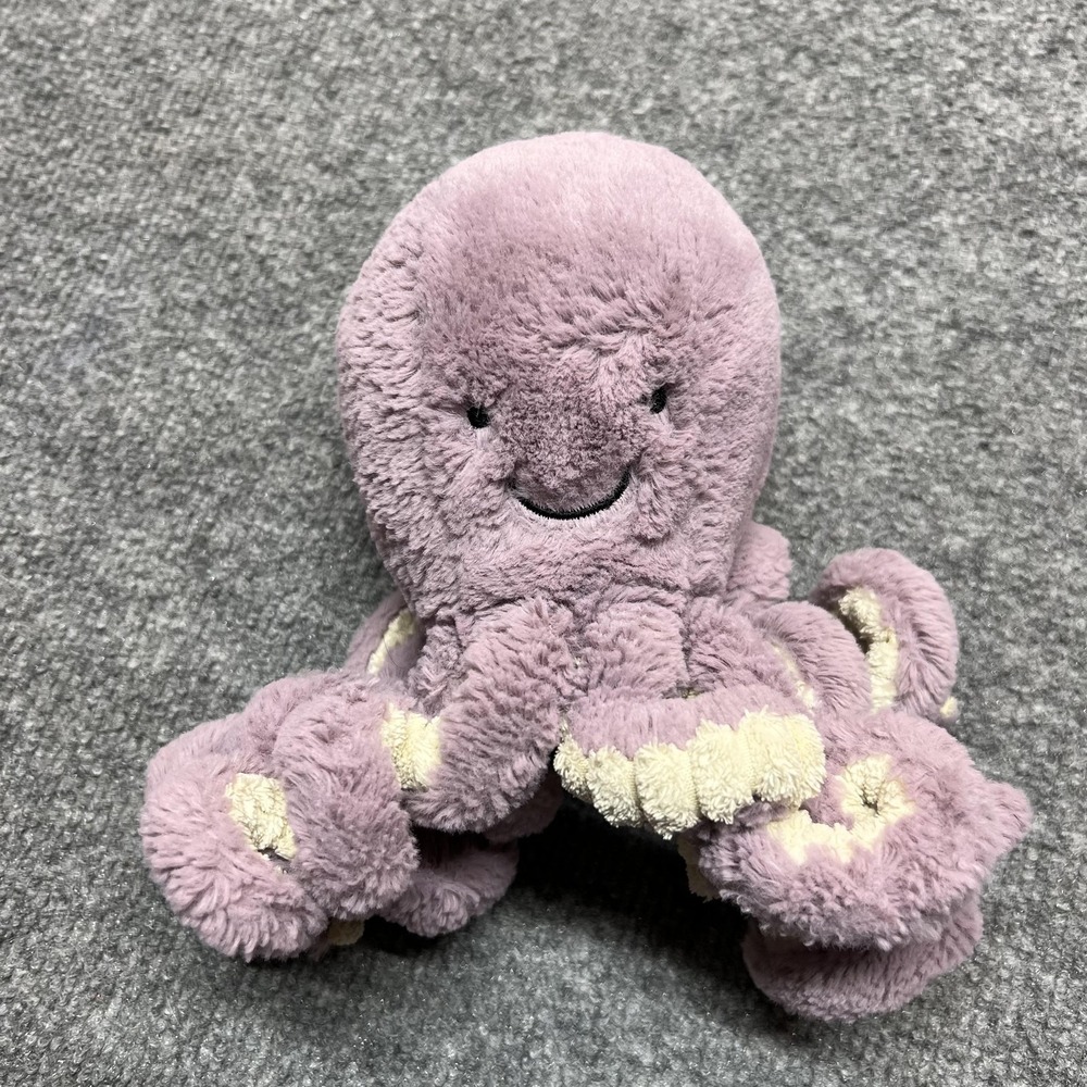 Jellycat London Purple Octopus Plush Stuffed Toy Small Soft Cuddly Squishy Cute